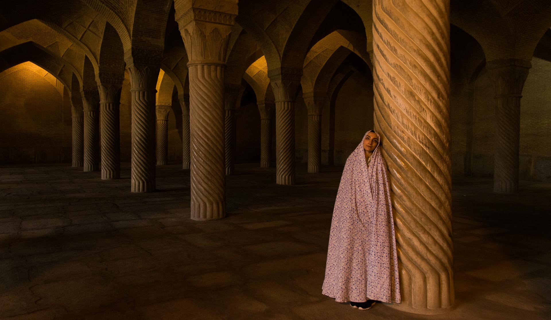 Of the two shabestans of Vakil Mosque of Shiraz, Iran. Copyright © Ali Torkzadeh, EscapefromTehran.com