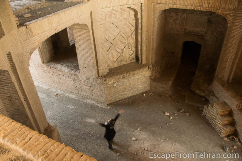 Inside the vestibule of the caravanserai of Zafaraniyeh