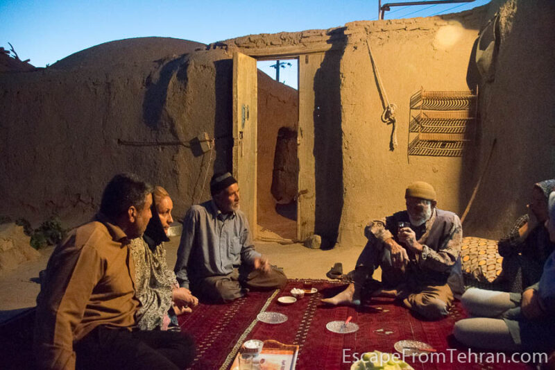 Tea and melons at a home in the village of Zafaraniyeh, Khorasan, Iran. 
