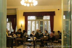 Tehran's famed Naderi (NAW-deri) Cafe, established 1927, on Jomhouri Ave.