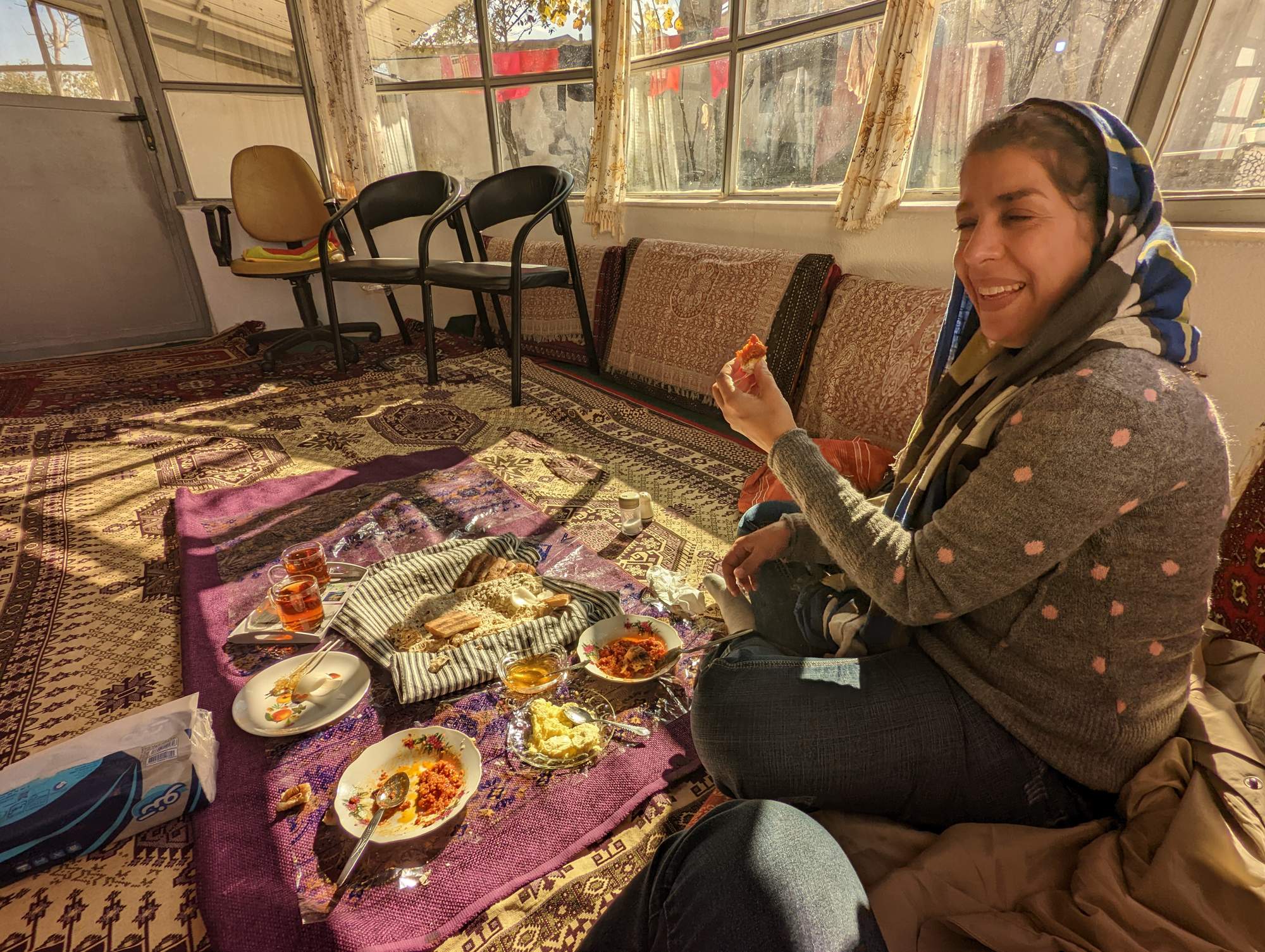 travel for real mahali local food in iran breakfast in filband mazandaran iran