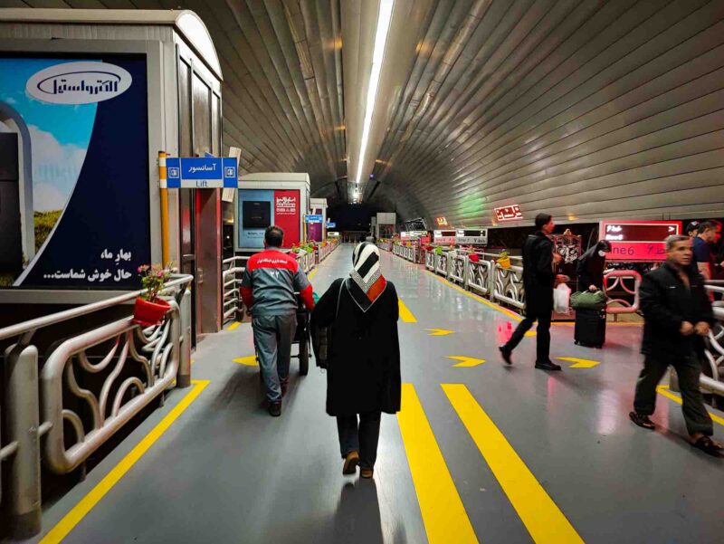 Heading to the Fadak train at Tehran Railway Station