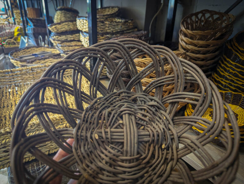 Basket made out Judas trees (Cercis siliquastrum) wood, for sale in Torghabe near Mashhad, Razavi Khorsasan province, Copyright Ali Torkzadeh, Escapefromtehran.com